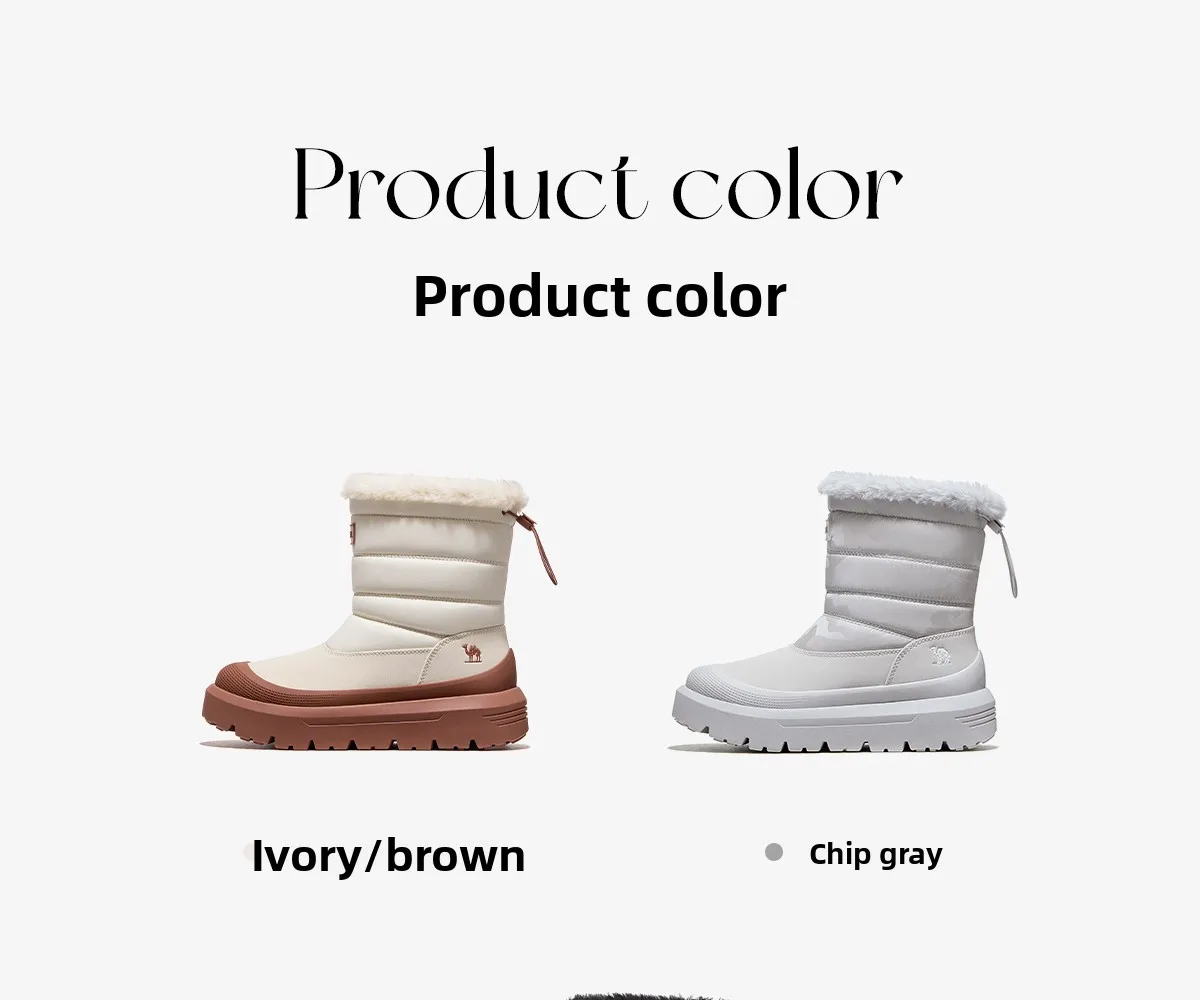 GOLDEN CAMEL Women Winter Boots Velvet Warm Thick Bottom High Top Waterproof Non-slip Snow Boots Cotton Shoes for Women