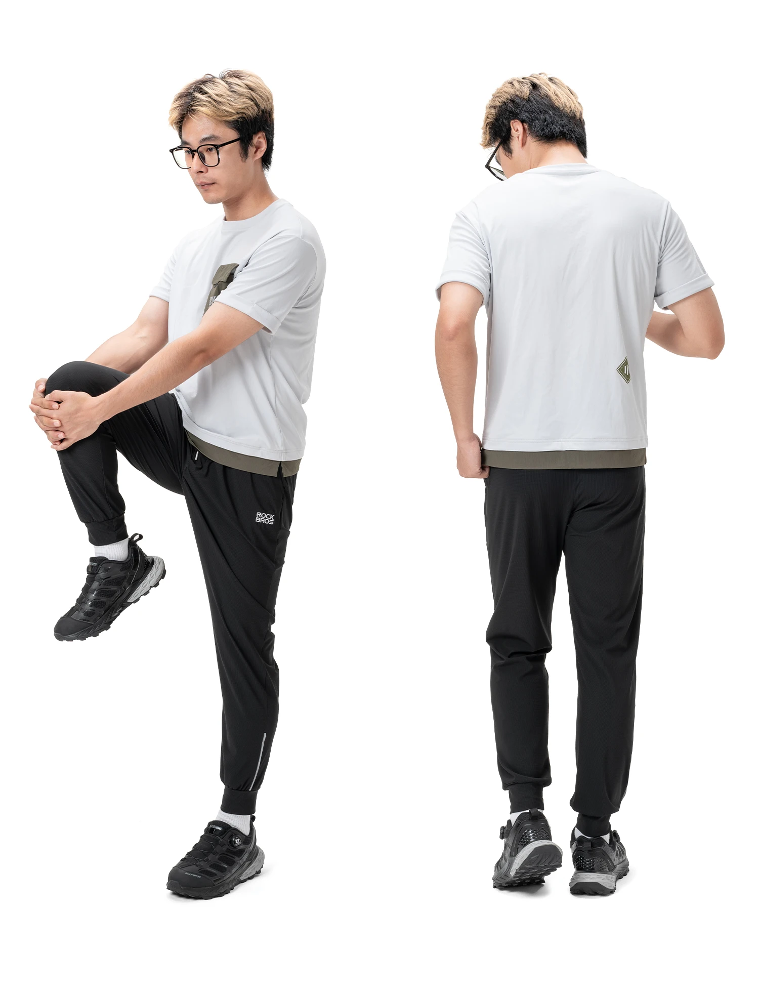 ROCKBROS Sport Thin Pants Running Outdoor Trousers Breathable Water Repellent Fitness Casual Pants Reflective Sweatpants