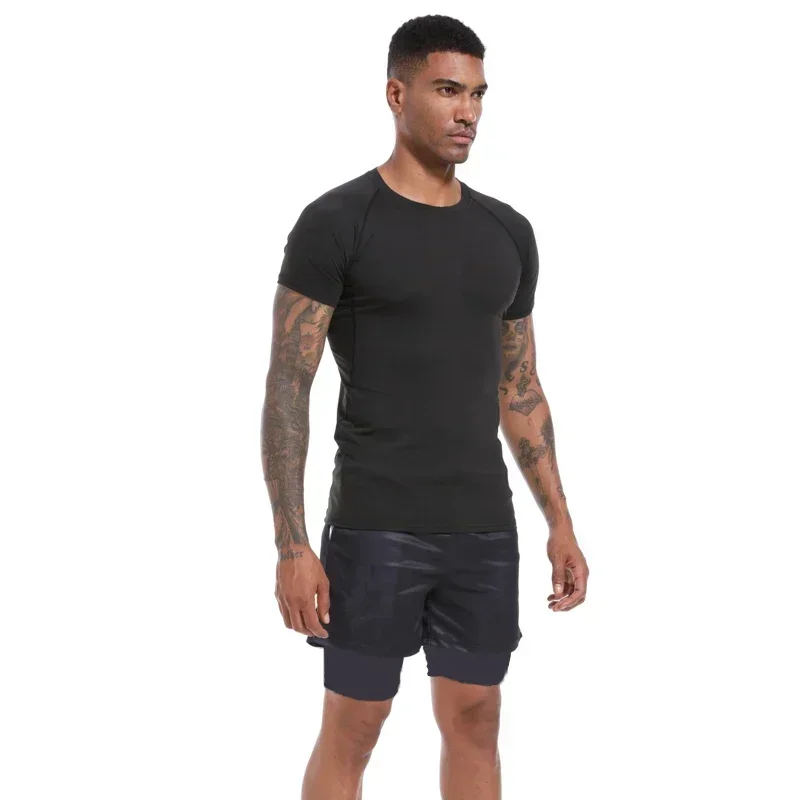 Men's Summer Fitness Gym Sports Running T-Shirt New Hot Selling Anime Jujutsu Kaisen Compression Shirt Short Sleeve S-3XL