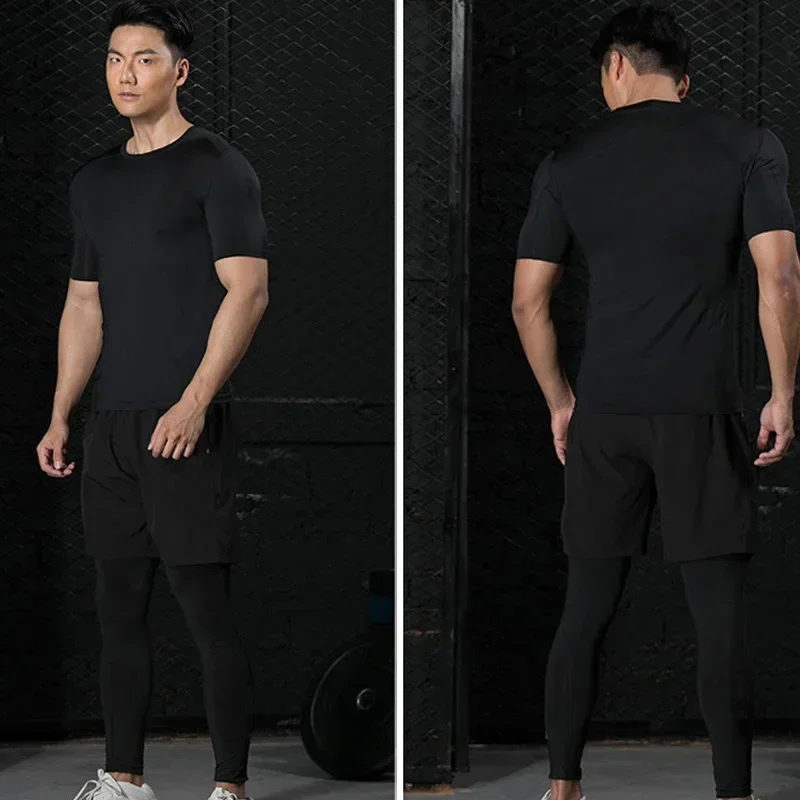 Men's Summer Fitness Gym Sports Running T-Shirt New Hot Selling Anime Jujutsu Kaisen Compression Shirt Short Sleeve S-3XL