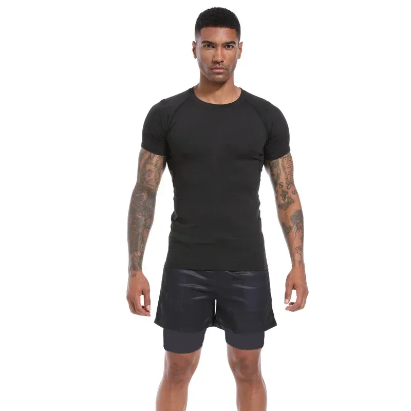 Men's Summer Fitness Gym Sports Running T-Shirt New Hot Selling Anime Jujutsu Kaisen Compression Shirt Short Sleeve S-3XL