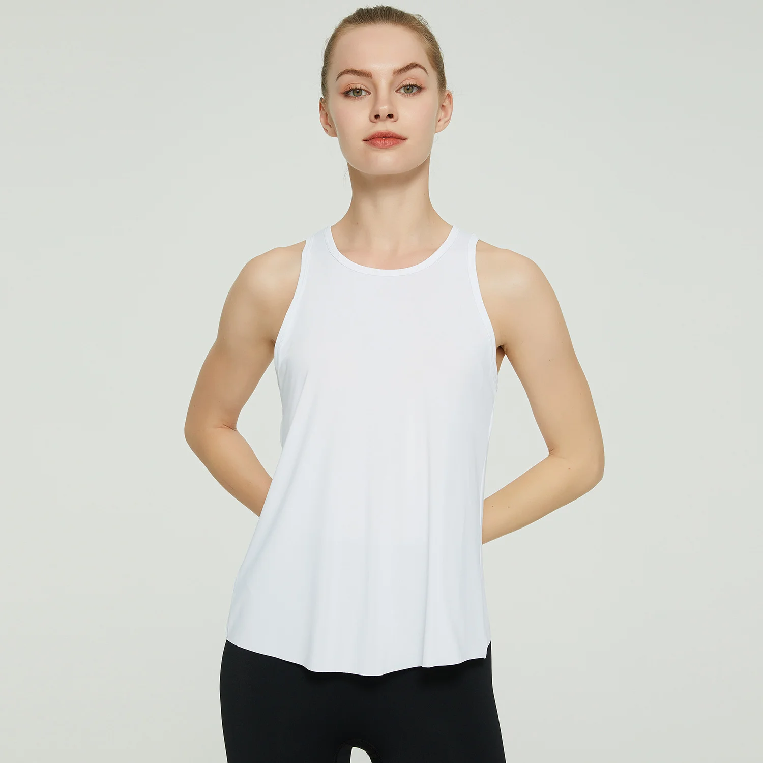 Women Sleeveless Yoga Tops Mesh Quick Dry Breathable Blouse Cover Up Gym Workout Cool T-Shirt Running Short Tank Crop Top