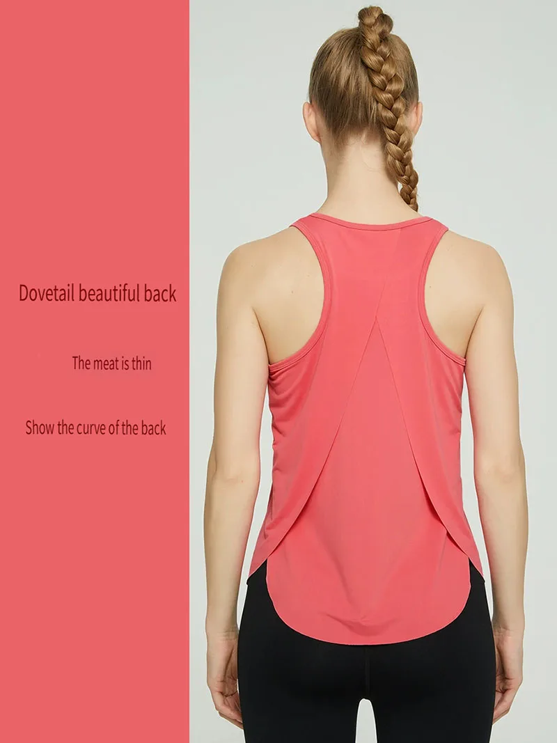 Women Sleeveless Yoga Tops Mesh Quick Dry Breathable Blouse Cover Up Gym Workout Cool T-Shirt Running Short Tank Crop Top
