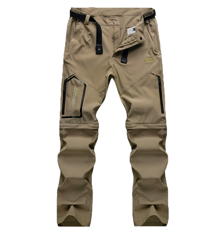 Mens Hiking Pants Convertible Lightweight Quick Dry Zip Off Fishing Safari Camping Travel Boy Scout Pants
