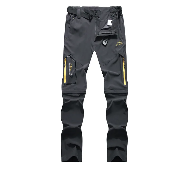 Mens Hiking Pants Convertible Lightweight Quick Dry Zip Off Fishing Safari Camping Travel Boy Scout Pants