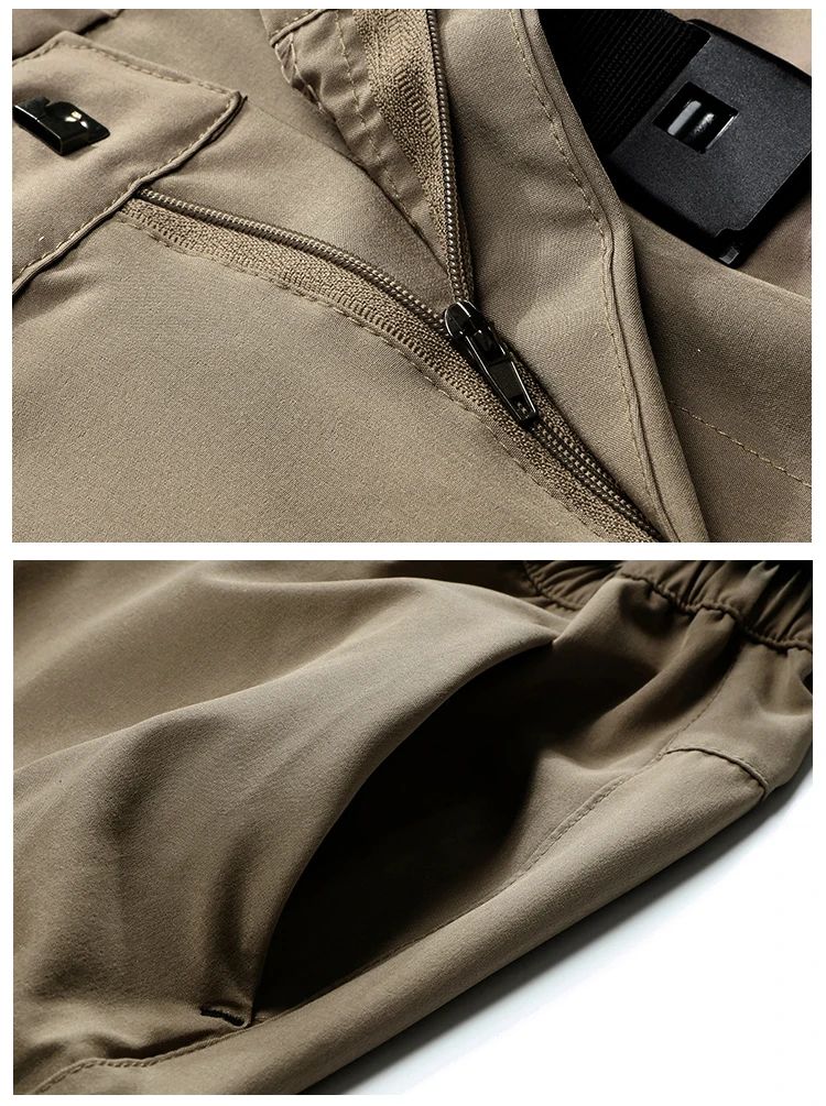 Mens Hiking Pants Convertible Lightweight Quick Dry Zip Off Fishing Safari Camping Travel Boy Scout Pants