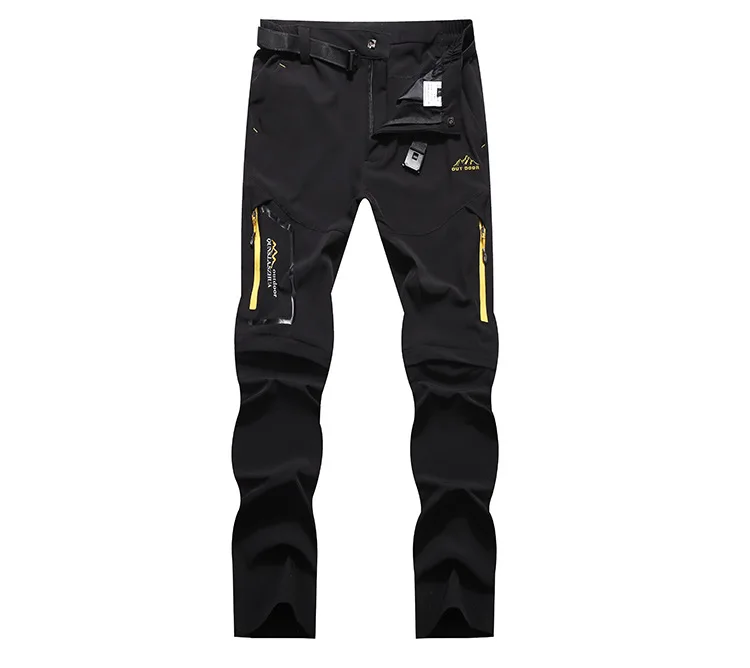 Mens Hiking Pants Convertible Lightweight Quick Dry Zip Off Fishing Safari Camping Travel Boy Scout Pants