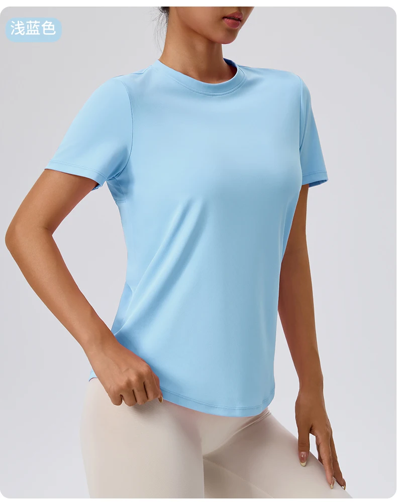 Yoga Classic T-shirt Women's Fitness Yoga Clothing Short Sleeve Round Neck Sports T-shirt