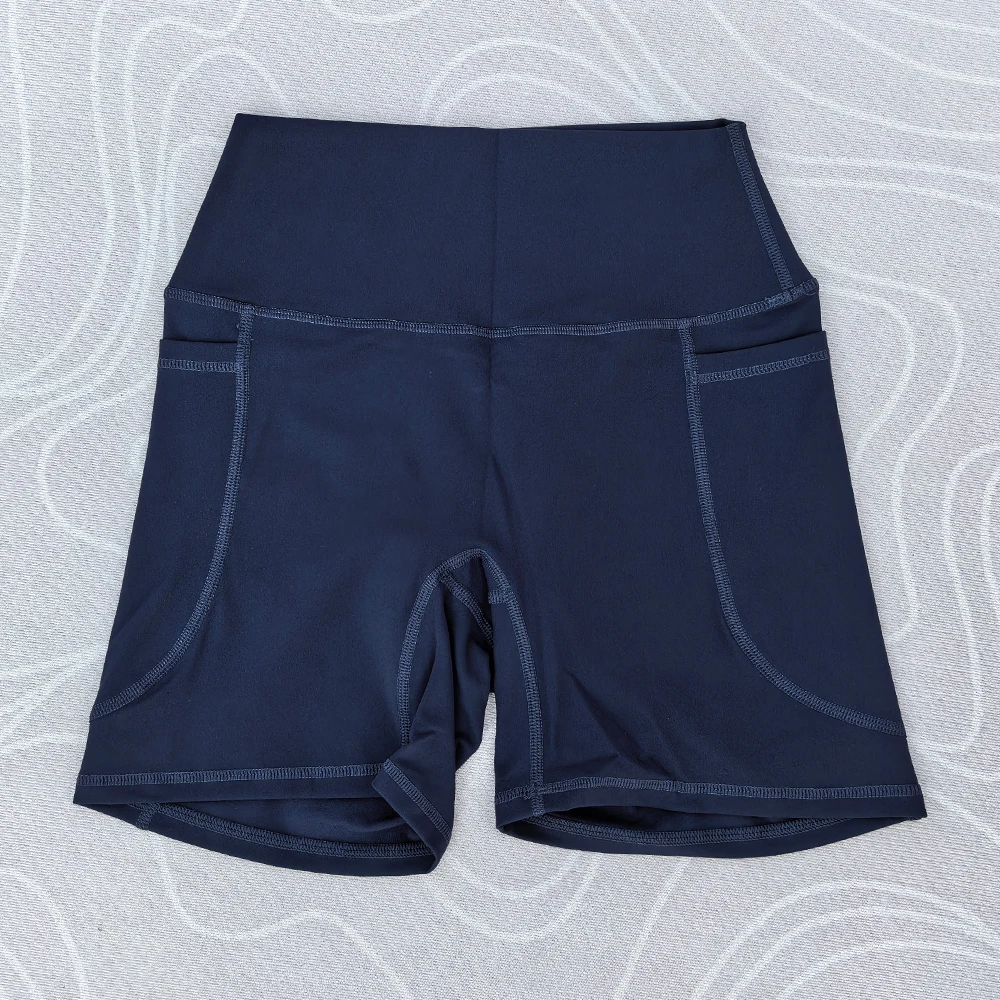 Women High Waist Yoga Shorts Women Gym Push Ups Hip Lift Pants Pocket Breathable Fitness Running Cycling Sports Shorts Women