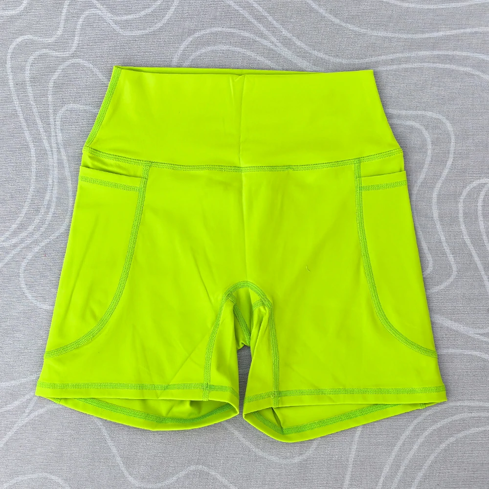 Women High Waist Yoga Shorts Women Gym Push Ups Hip Lift Pants Pocket Breathable Fitness Running Cycling Sports Shorts Women