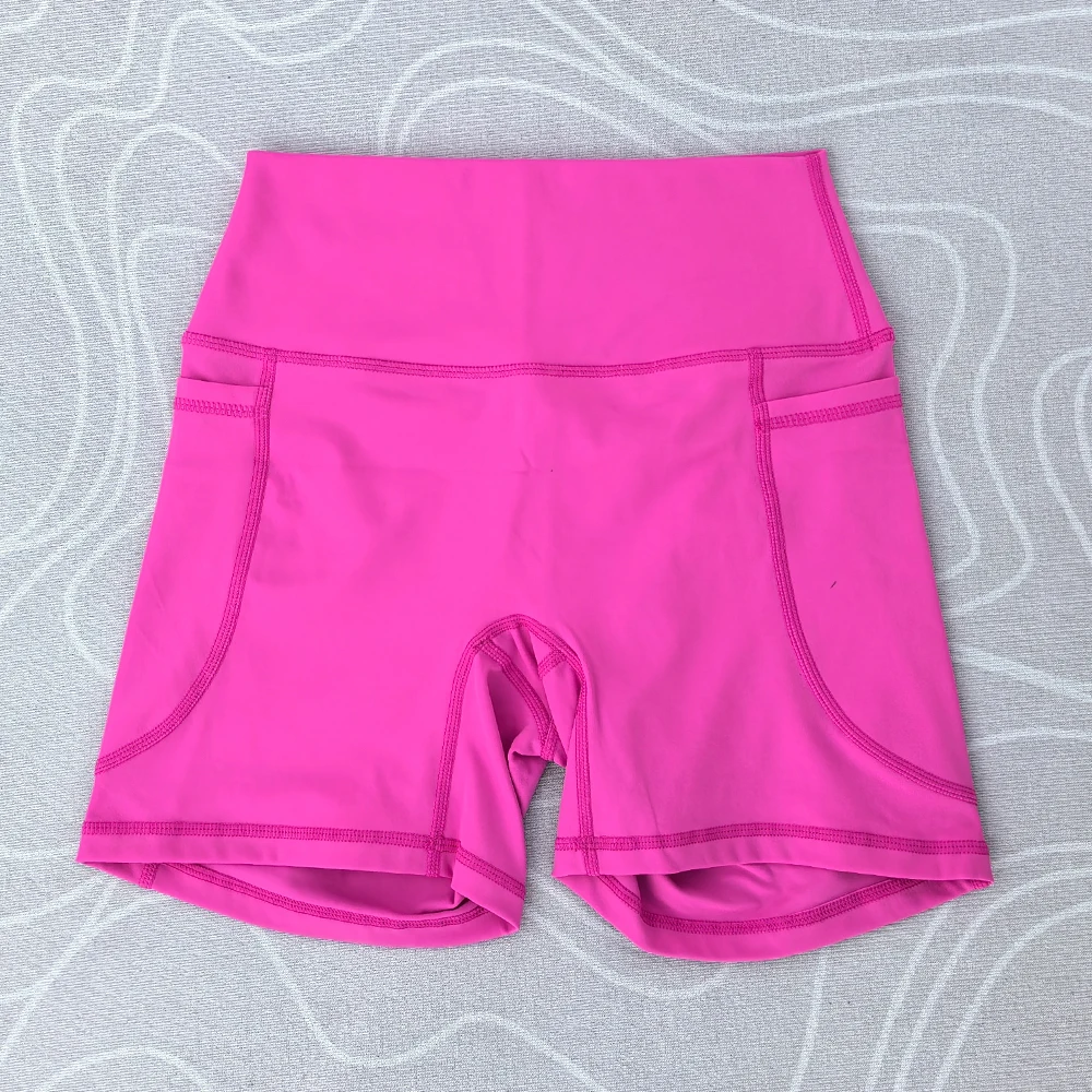 Women High Waist Yoga Shorts Women Gym Push Ups Hip Lift Pants Pocket Breathable Fitness Running Cycling Sports Shorts Women