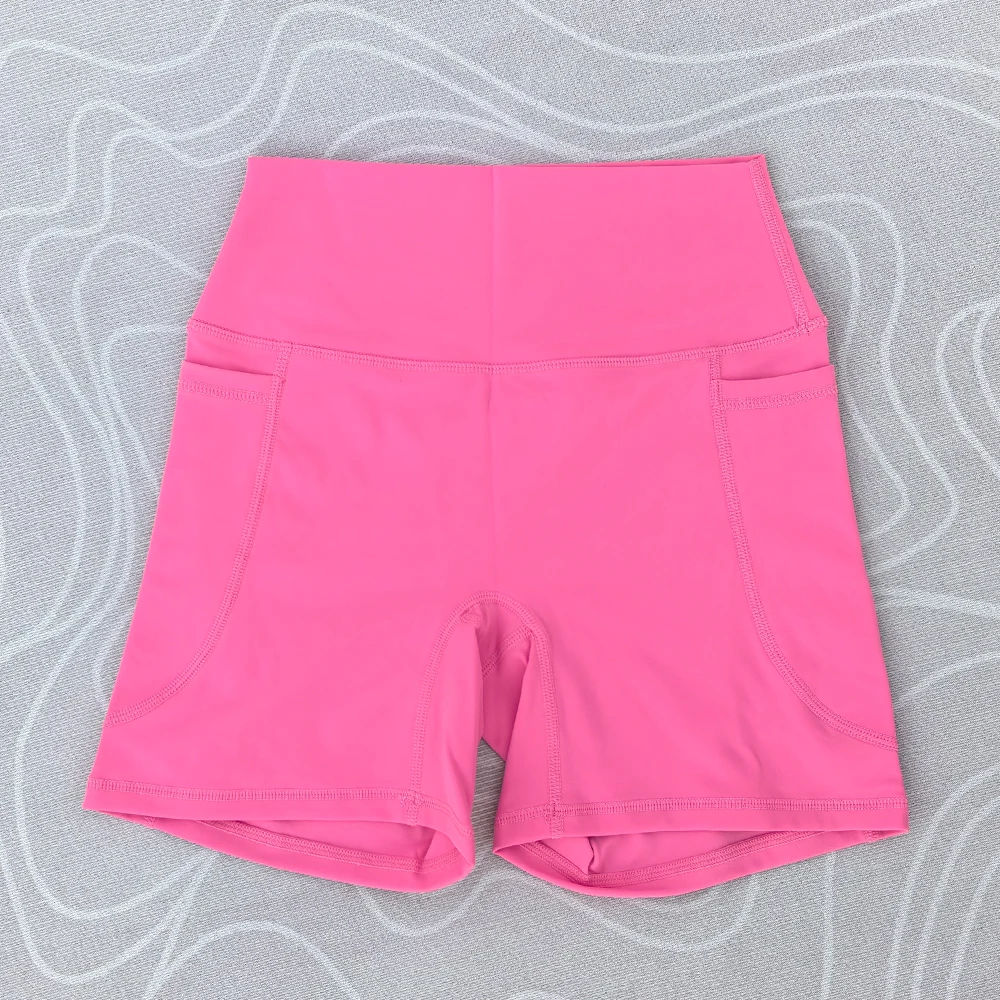 Women High Waist Yoga Shorts Women Gym Push Ups Hip Lift Pants Pocket Breathable Fitness Running Cycling Sports Shorts Women