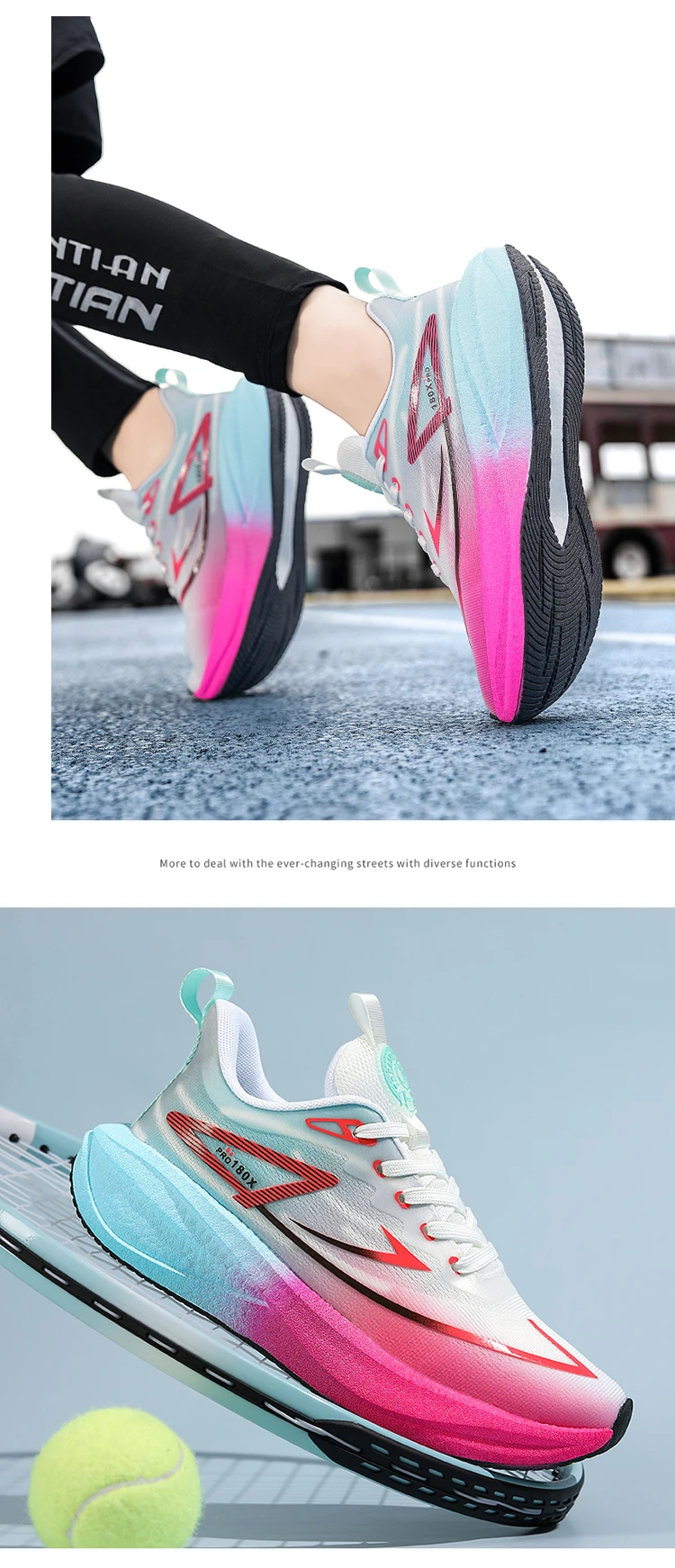 2026 New Men's and Women's Running Shoes Breathable Leisure Sports Shoes Non-Slip Cushioning Comfortable Tennis Shoes Male 36-45