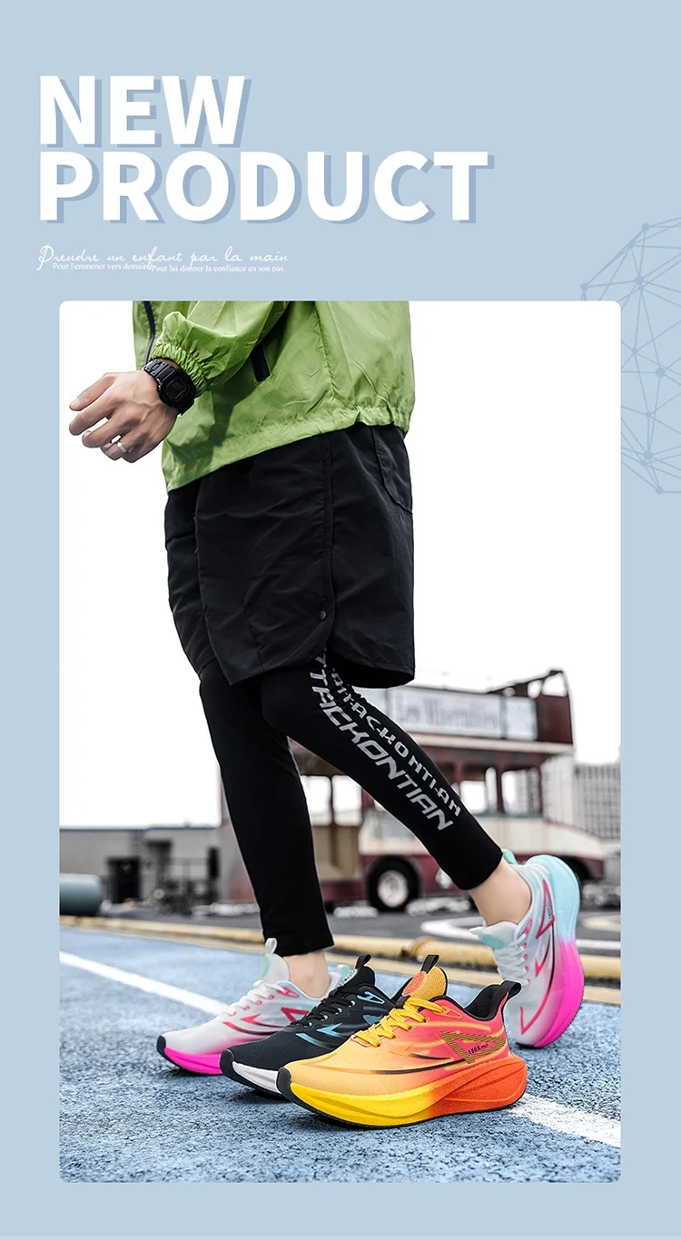 2026 New Men's and Women's Running Shoes Breathable Leisure Sports Shoes Non-Slip Cushioning Comfortable Tennis Shoes Male 36-45