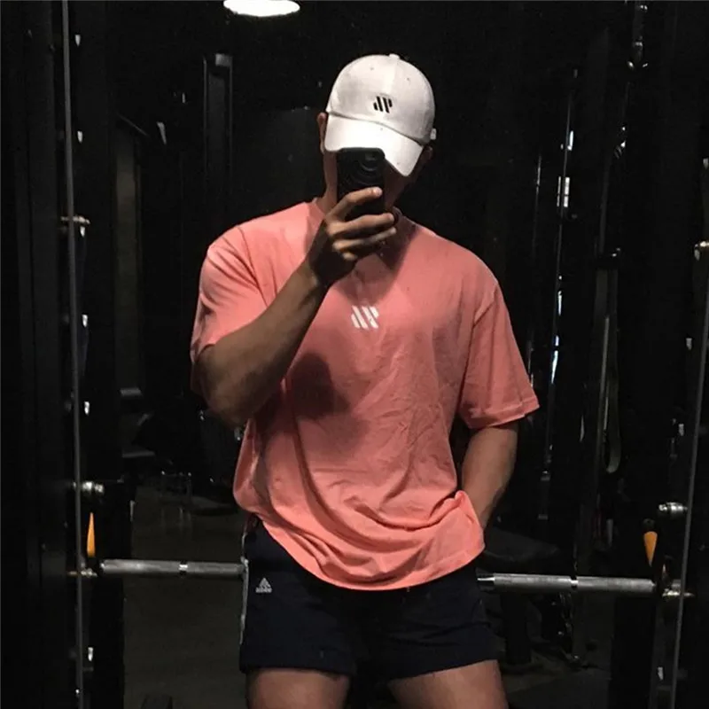 Men Brand Sports t shirt Men Short sleeve Cotton T-shirt Fitness Bodybuilding loose Running t shirt Male Summer Training tops