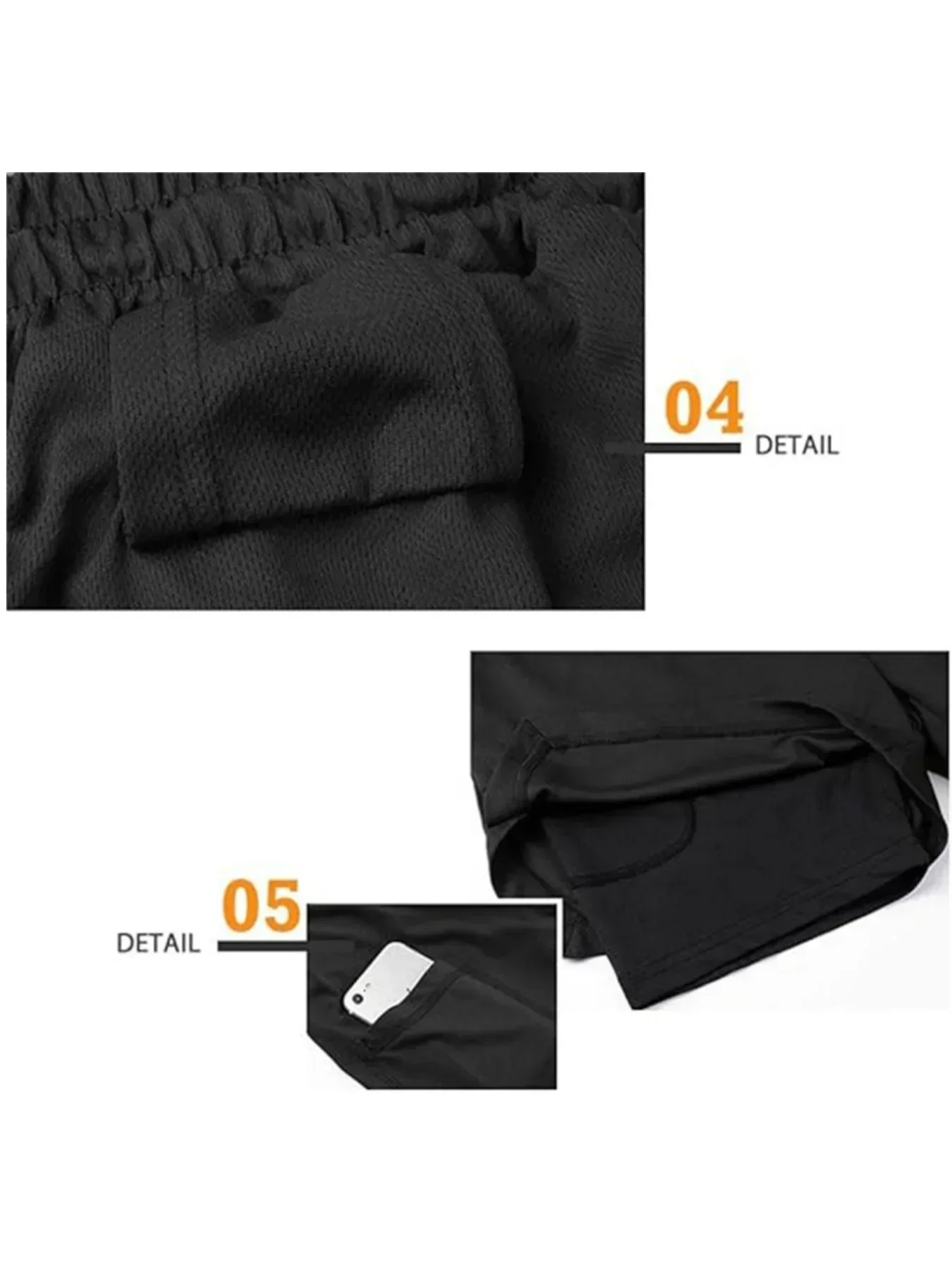 Frieren Print Men's Shorts Summer Double Layer Letter Print Quick Drying Pants Fitness 2in1 Tracksuit Sportswear Workout Short