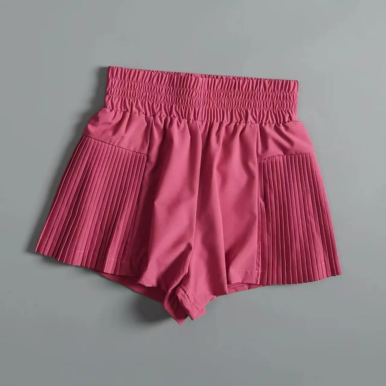Women's Sports Shorts with Pockets, Quick-drying Shorts High-waisted Faux Two-piece Yoga Pants Running And Fitness Shorts summer