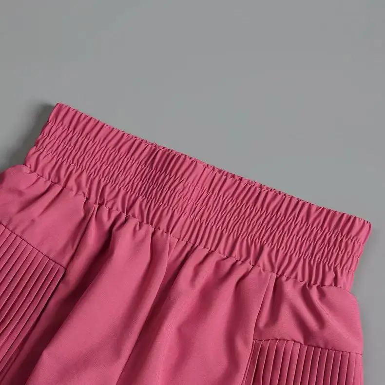 Women's Sports Shorts with Pockets, Quick-drying Shorts High-waisted Faux Two-piece Yoga Pants Running And Fitness Shorts summer