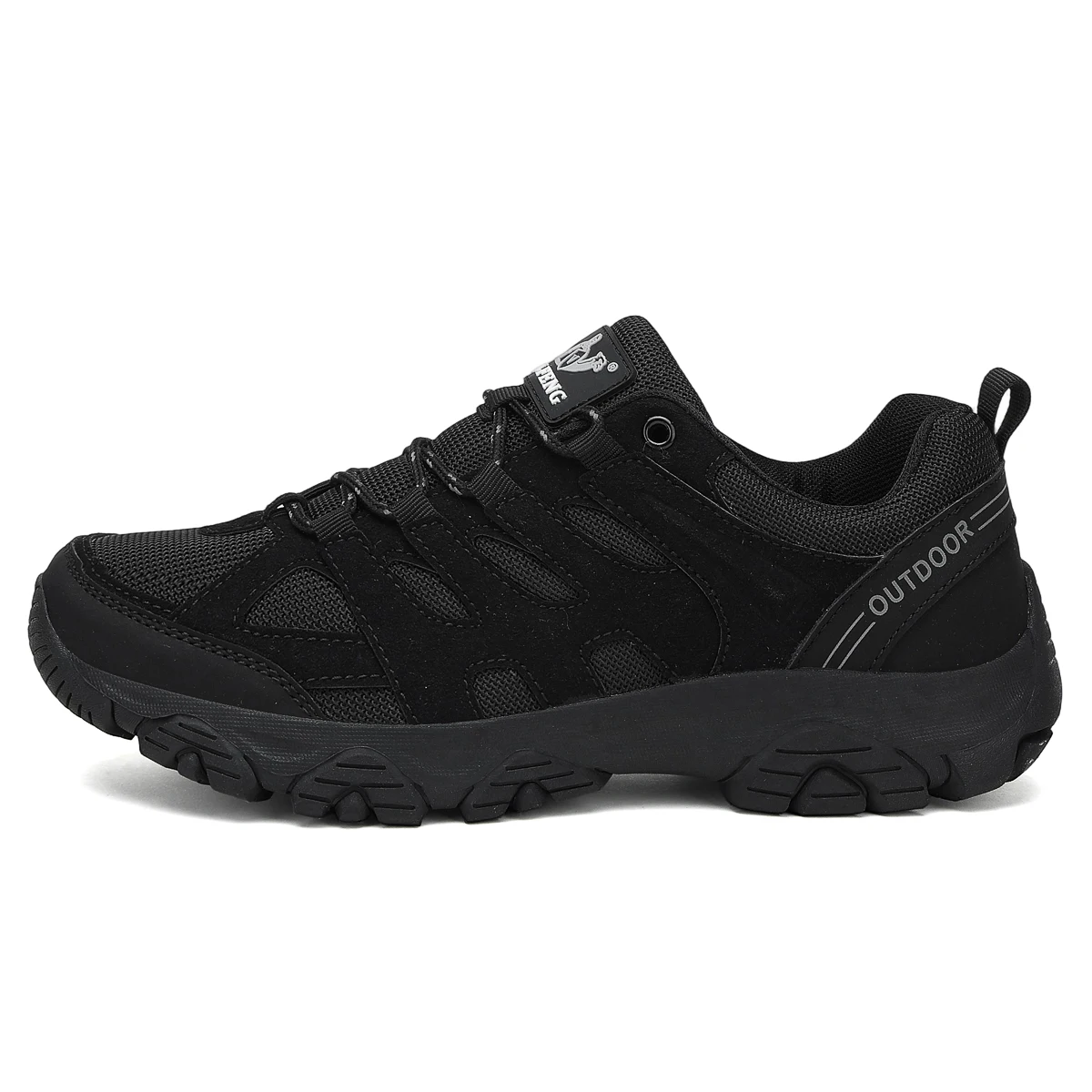 Men Off-Road Hiking Shoes Mountain Sneakers Winter Retro Leather Shoe Sport Outdoor Black Trail Running Footwear Low Top Spring