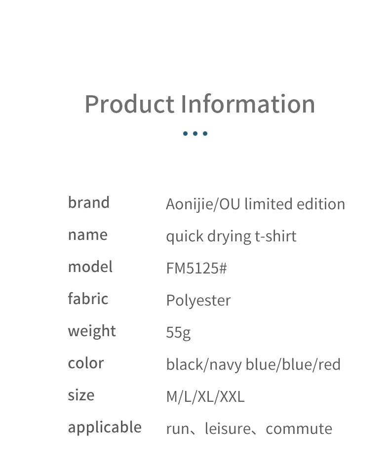 AONIJIE L-FM5125 Men Male Sports Quick Drying T-shirt Short Sleeve Breathable Tees Tops Summer For Outdoor Running Gym Daily