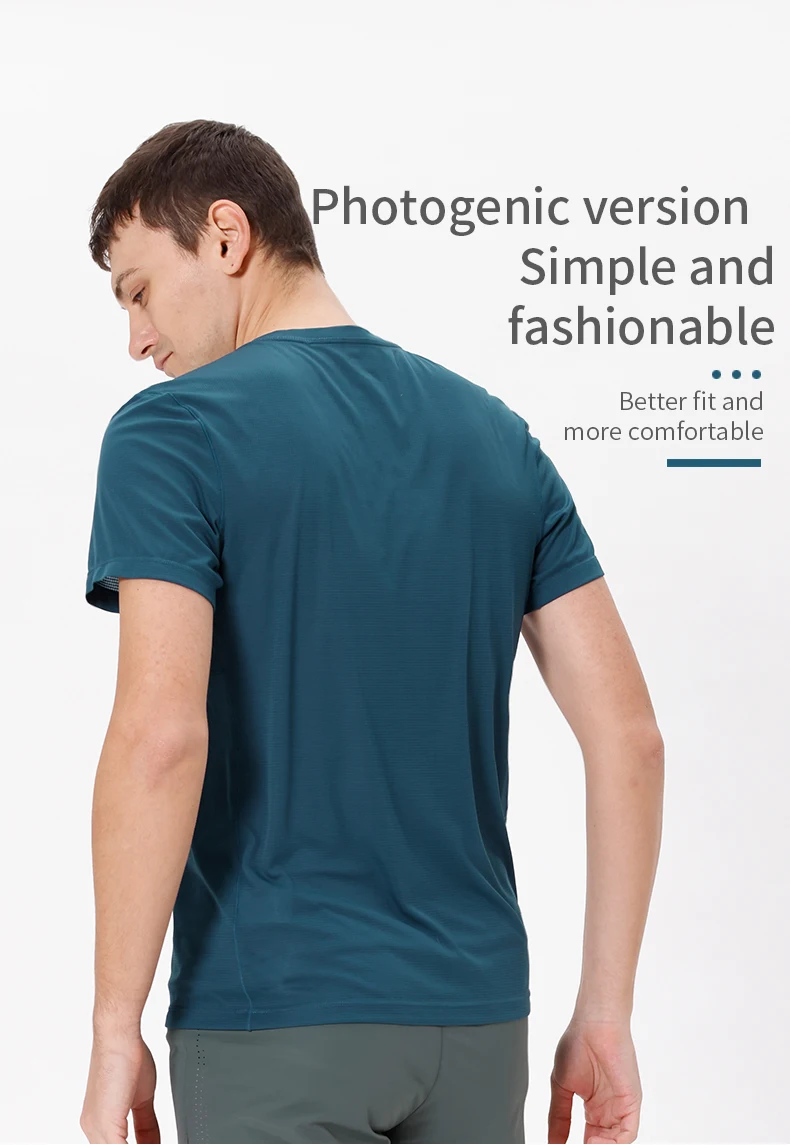 AONIJIE L-FM5125 Men Male Sports Quick Drying T-shirt Short Sleeve Breathable Tees Tops Summer For Outdoor Running Gym Daily