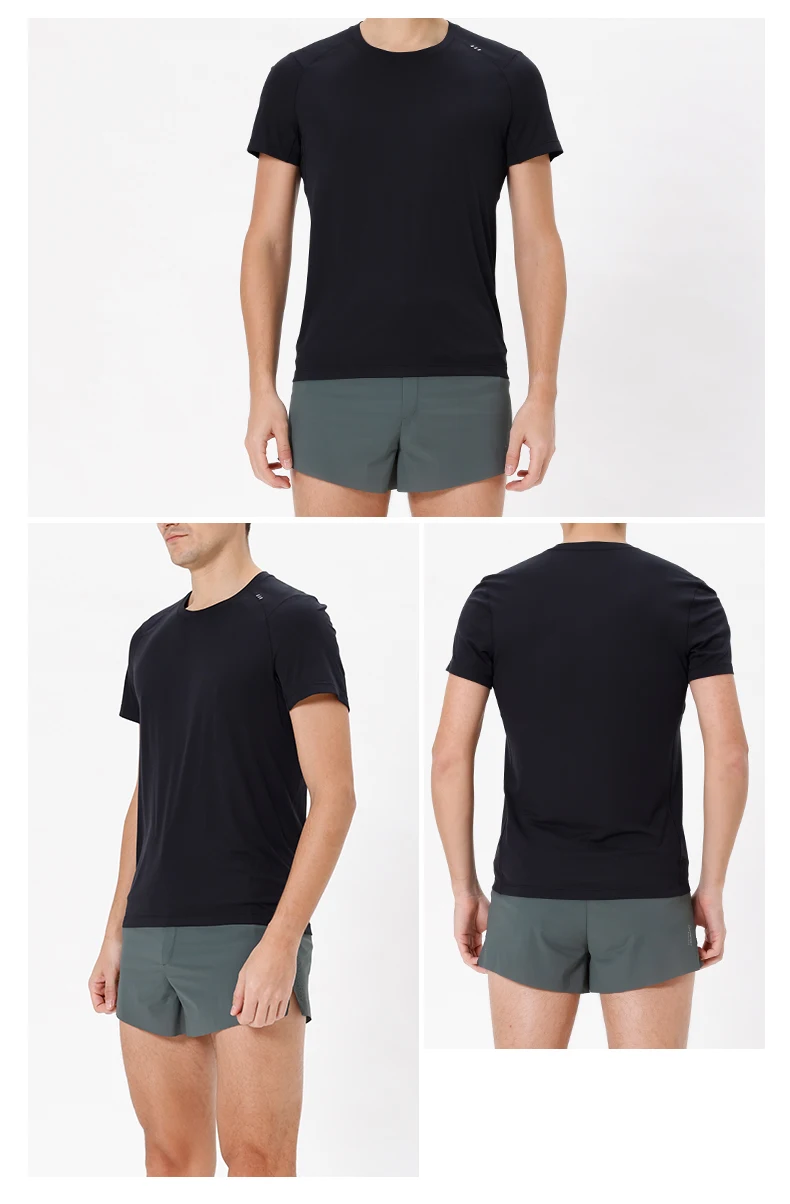 AONIJIE L-FM5125 Men Male Sports Quick Drying T-shirt Short Sleeve Breathable Tees Tops Summer For Outdoor Running Gym Daily
