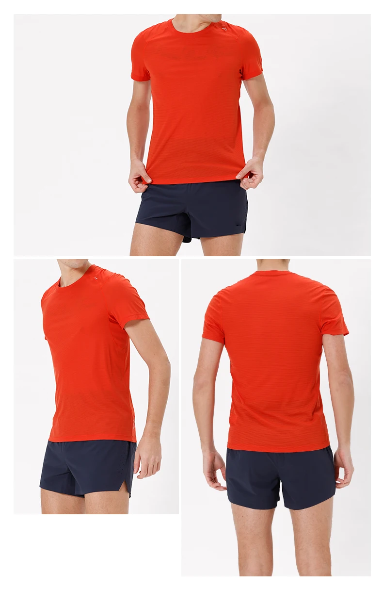 AONIJIE L-FM5125 Men Male Sports Quick Drying T-shirt Short Sleeve Breathable Tees Tops Summer For Outdoor Running Gym Daily