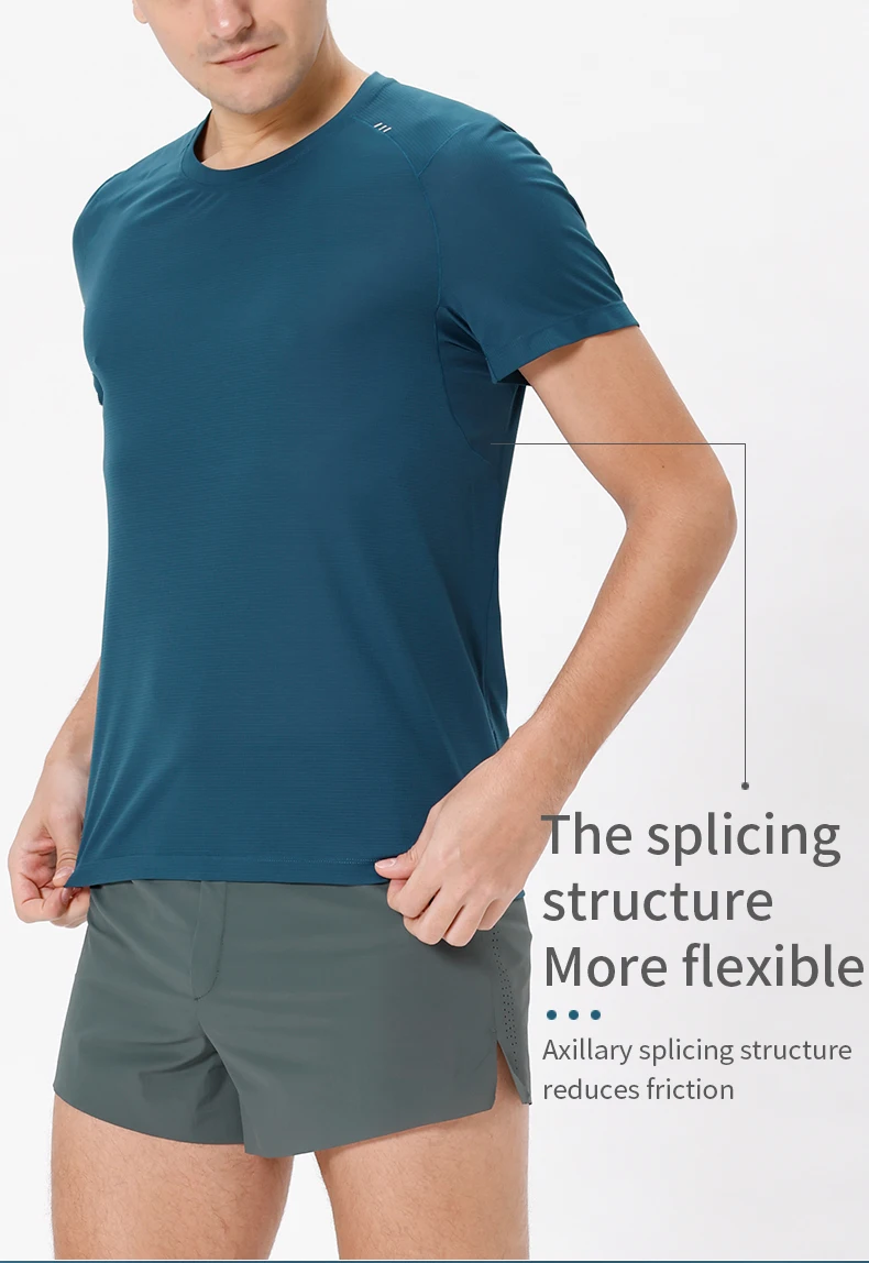 AONIJIE L-FM5125 Men Male Sports Quick Drying T-shirt Short Sleeve Breathable Tees Tops Summer For Outdoor Running Gym Daily