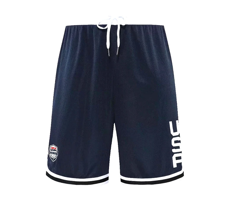 USA Print Basketball Shorts Training Men Active Shorts Loose Pockets Cycling Exercise Training Running Gum Sports Bottom Clothes