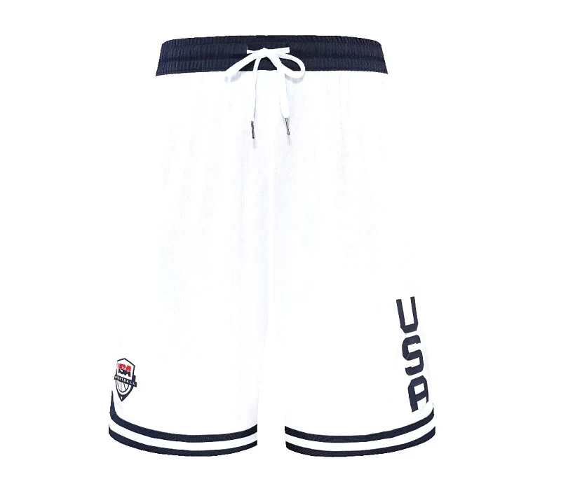 USA Print Basketball Shorts Training Men Active Shorts Loose Pockets Cycling Exercise Training Running Gum Sports Bottom Clothes