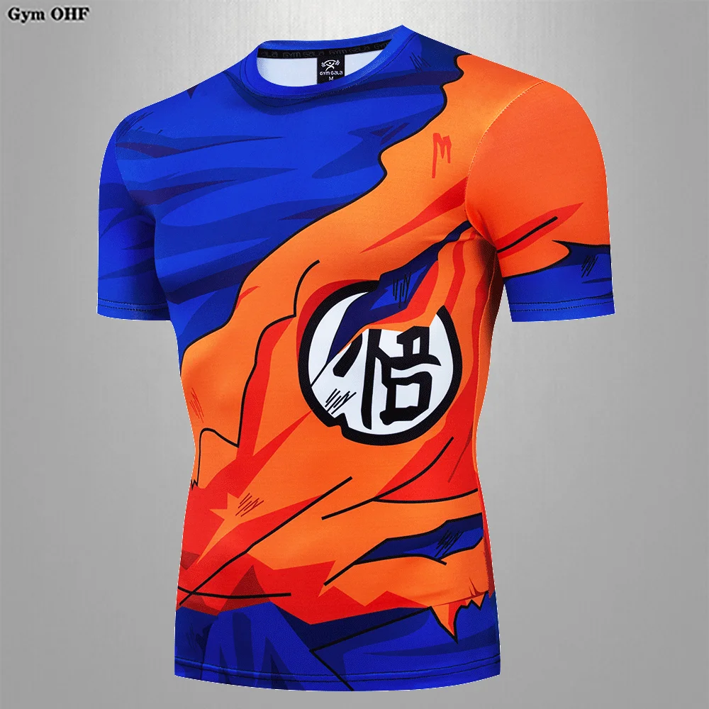 Men T-shirt Z Goku 3D Anime Cartoon Printed Tshirt Goku Image Men's Short Sleeve Gym Comfortable Top Comprehend Sport Shirts