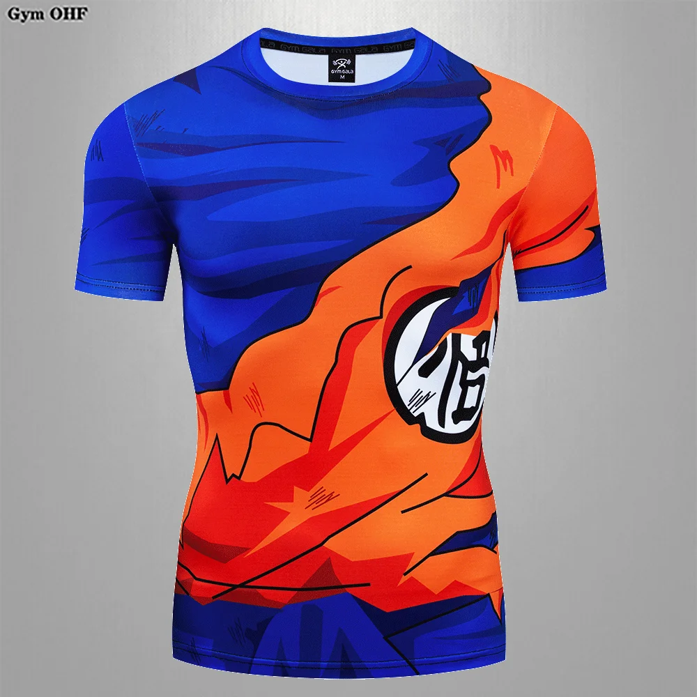 Men T-shirt Z Goku 3D Anime Cartoon Printed Tshirt Goku Image Men's Short Sleeve Gym Comfortable Top Comprehend Sport Shirts