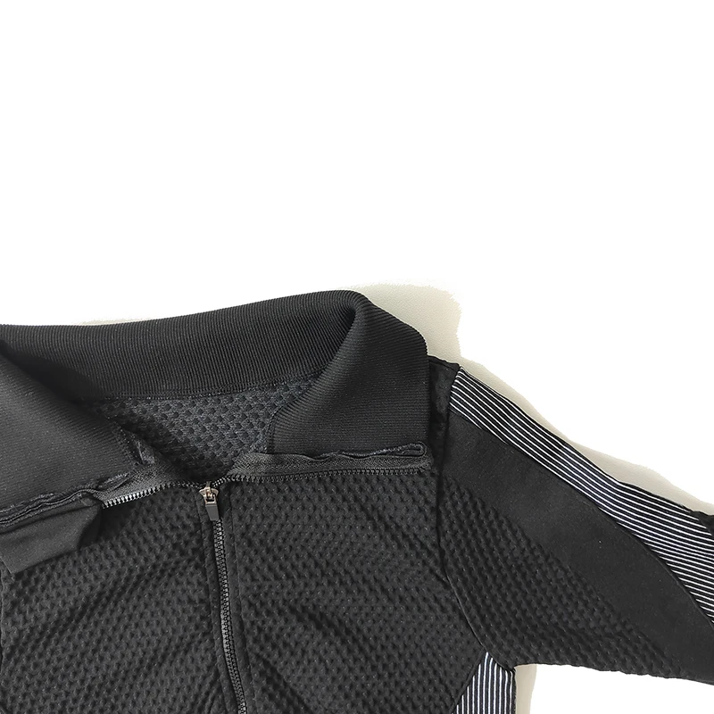 2/3Pcs Women Yoga Suit Seamless Knitted Yoga Pants Leggings Clothing Zipper Long Sleeve Crop Top Fitness Wear Sportswear Gym Set