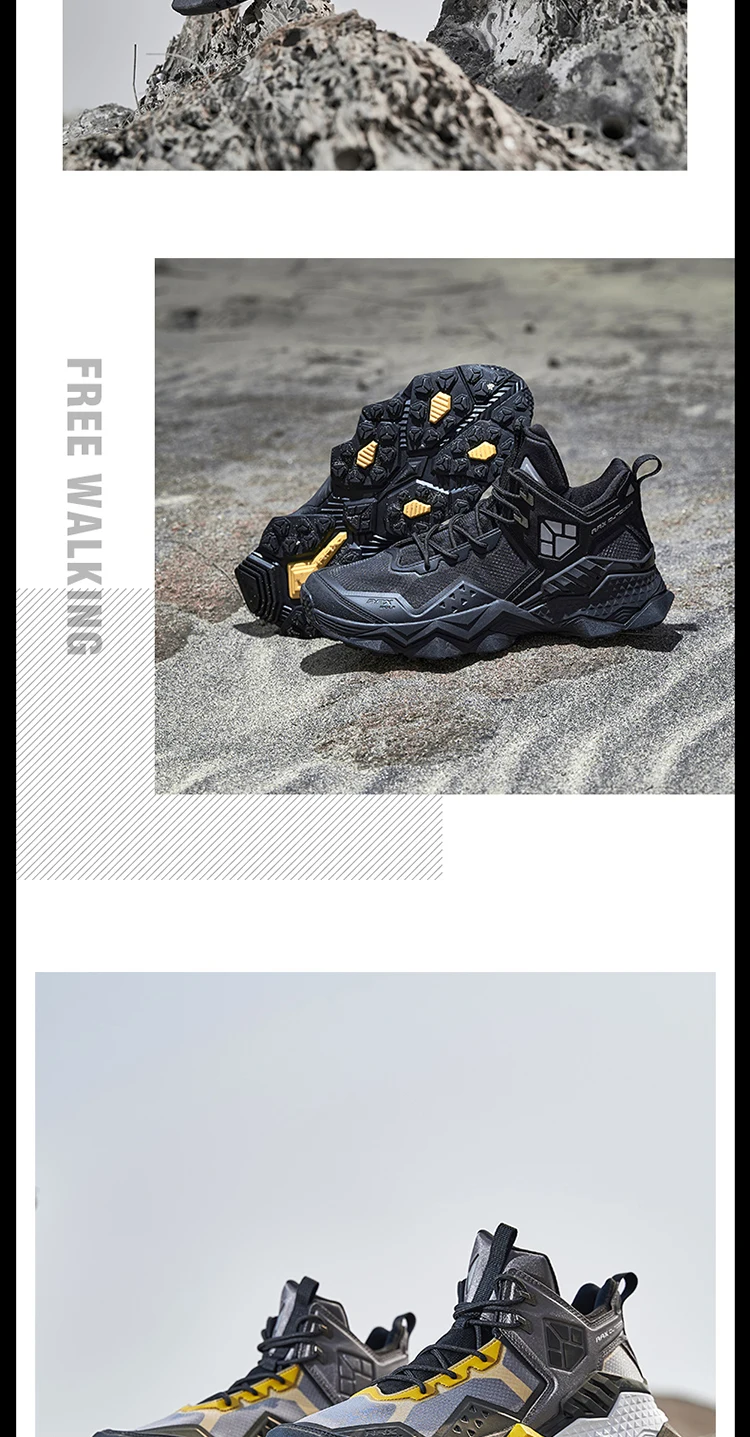 Rax Men  Waterproof Hiking Shoes Breathable Hiking Boots Outdoor Trekking Boots Sports Sneakers Tactical Shoes