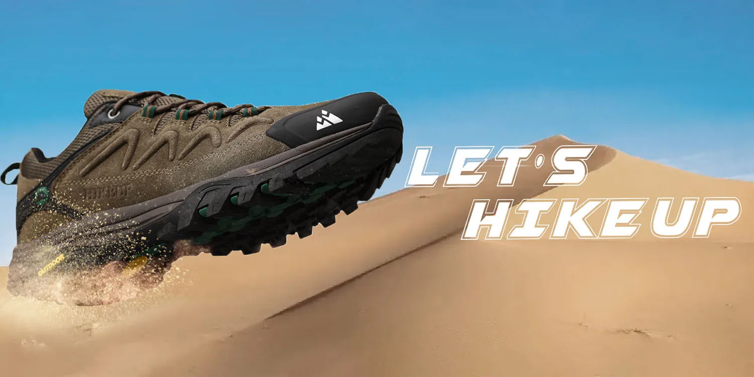 HIKEUP Outdoor Men Water Shoes Women Hiking Shoes Quick Dry Fast Interference Breathable Non-slip Rubber Sole PU Walking Shoe