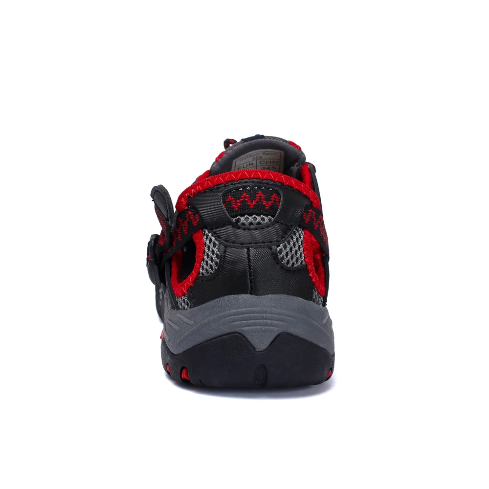 HIKEUP Outdoor Men Water Shoes Women Hiking Shoes Quick Dry Fast Interference Breathable Non-slip Rubber Sole PU Walking Shoe