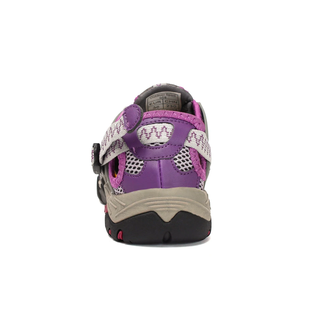 HIKEUP Outdoor Men Water Shoes Women Hiking Shoes Quick Dry Fast Interference Breathable Non-slip Rubber Sole PU Walking Shoe