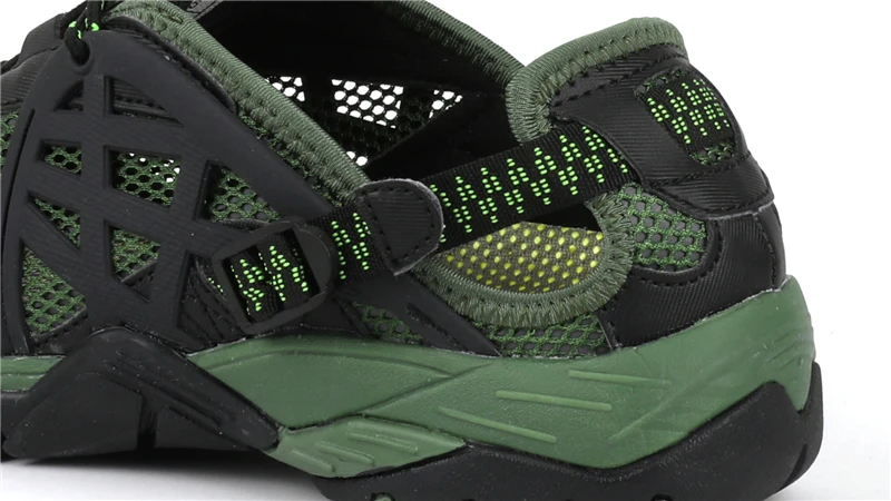 HIKEUP Outdoor Men Water Shoes Women Hiking Shoes Quick Dry Fast Interference Breathable Non-slip Rubber Sole PU Walking Shoe