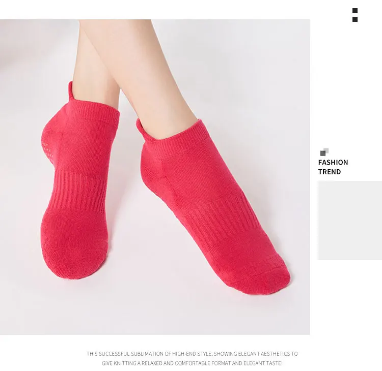 Non-Slip Yoga Socks Women Breathable Fitness Cotton Pilates Sock Ladies Gym Workout Ballet Dance Sports Socks