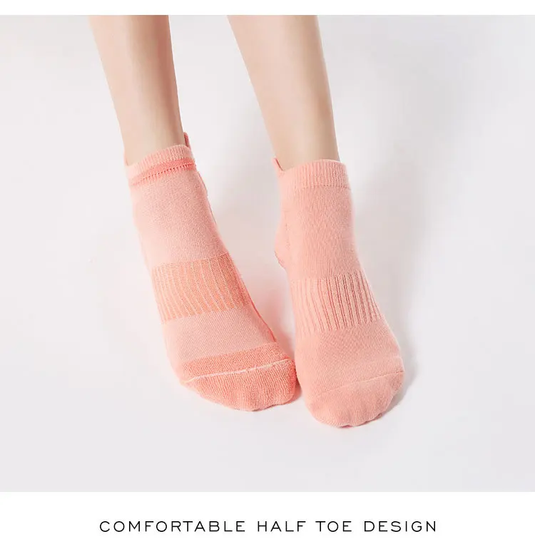 Non-Slip Yoga Socks Women Breathable Fitness Cotton Pilates Sock Ladies Gym Workout Ballet Dance Sports Socks