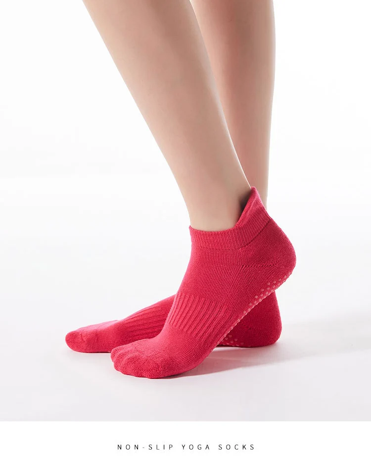 Non-Slip Yoga Socks Women Breathable Fitness Cotton Pilates Sock Ladies Gym Workout Ballet Dance Sports Socks
