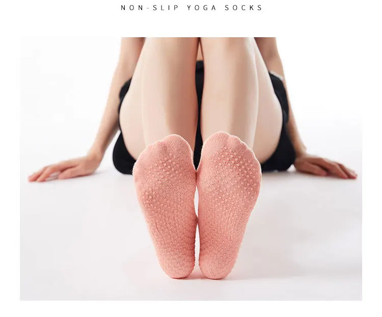 Non-Slip Yoga Socks Women Breathable Fitness Cotton Pilates Sock Ladies Gym Workout Ballet Dance Sports Socks