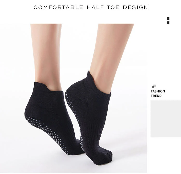 Non-Slip Yoga Socks Women Breathable Fitness Cotton Pilates Sock Ladies Gym Workout Ballet Dance Sports Socks