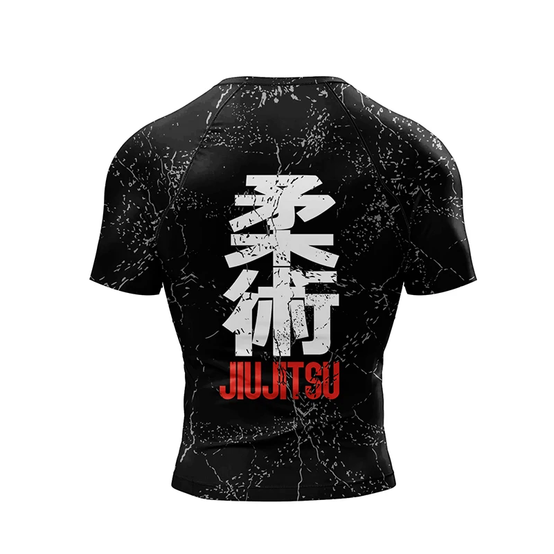 New Kimono Jiu Jitsu Rashguard for Men MMA T-Shirt+Pant 4Pcs/Set Muay Thai Shorts BJJ Rash Guard Gym Boxing Jerseys Sportswear