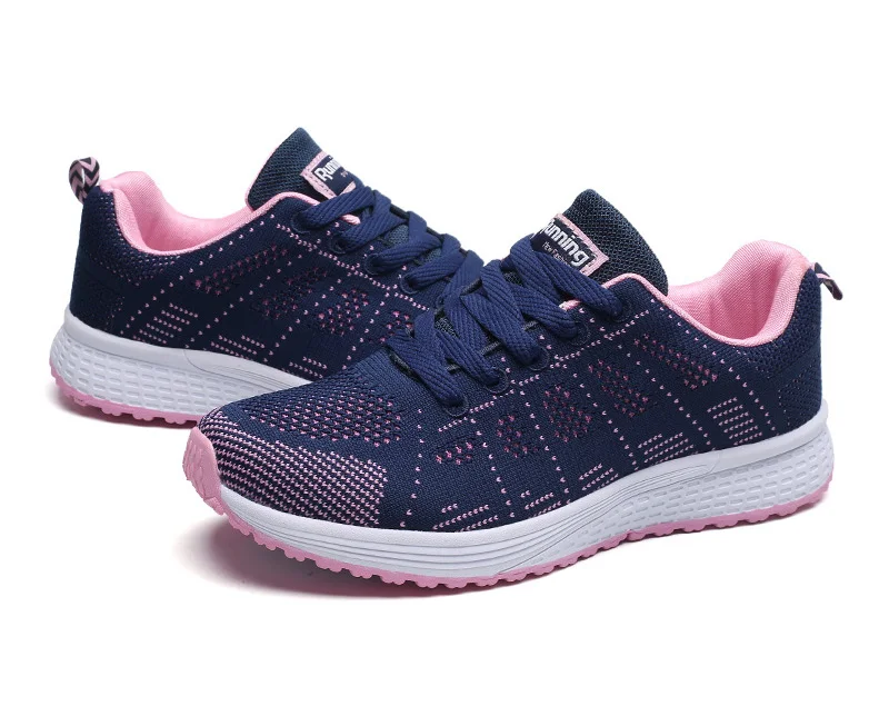 Women Casual Shoes Fashion Breathable Walking Mesh FlatShoesSneakers White Female Footwear