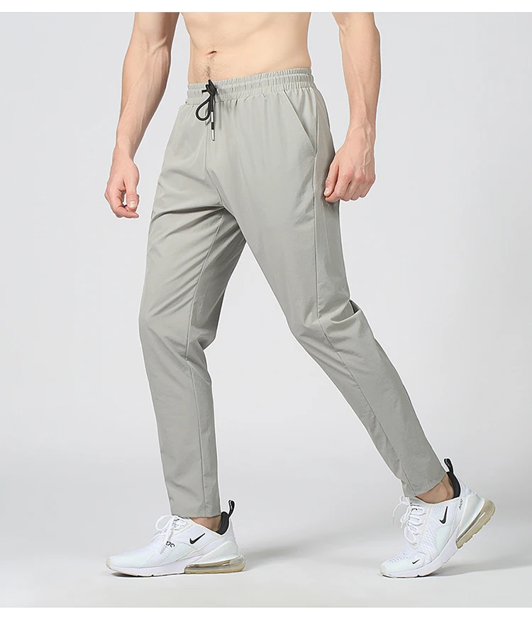New Pencil Pants Tight Jogging Casual Mens Running Breathable Quick-Drying Ice Silk Outdoor Gym Sports Fashion Fitness Pant