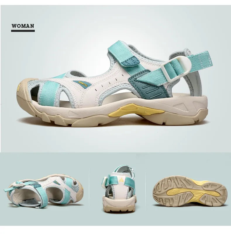 HUMTTO Summer Hiking Shoes Outdoor Sandals for Women Breathable Water Beach Womens Sandals Camping Climbing Aqua Sneaker HT-9602