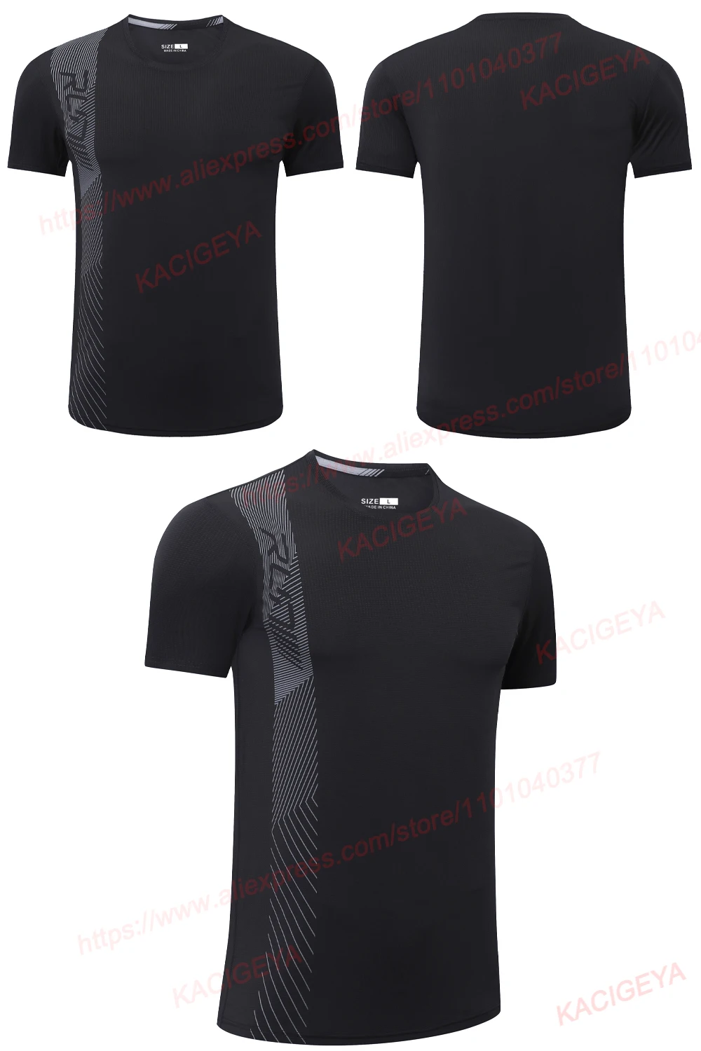 Gym Workout Tees Men Joggers Print Running Sportwear Bodybuilding Short Sleeves Mesh Quick Dry Breathable Training Shirts