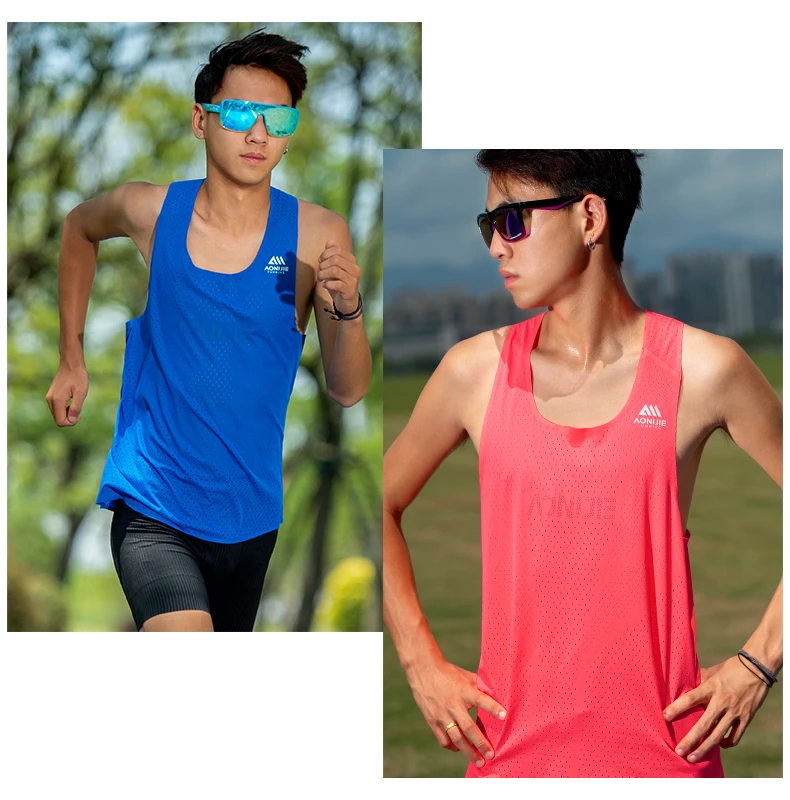 AONIJIE FM5188 Men Male Quick Drying Vest Sleeveless Summer Tank Top For Marathon Fitness