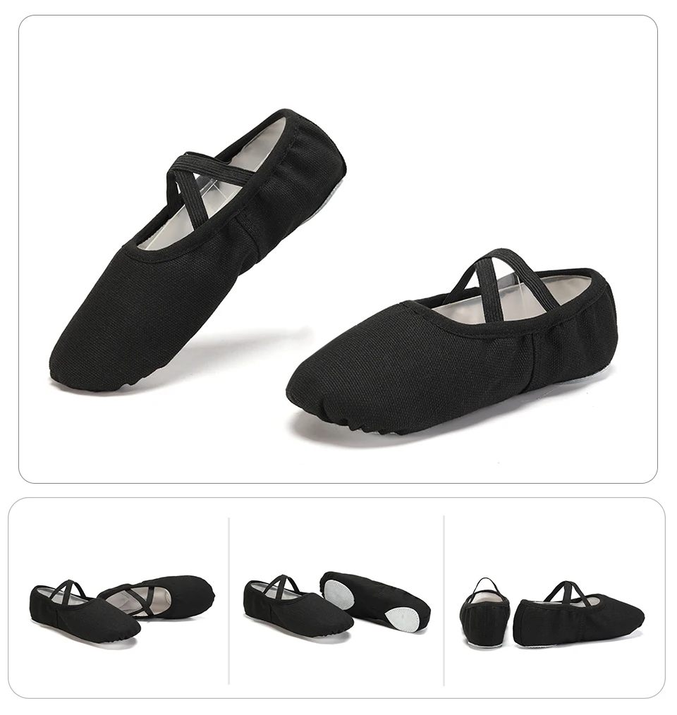 Girls Ballet Shoes For Woman Kids Ballet Slippers Women Ballet Flats Children Practise Dance Shoe Soft Sole Canvas Training Shoe